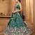 Green- Tissue Fabric Sequins embroidery Semi-Stitched Lehenga & Unstitched Blouse With Dupatta