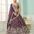 Purple- Tissue Fabric Sequins embroidery Semi-Stitched Lehenga & Unstitched Blouse With Dupatta