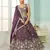 Purple- Tissue Fabric Sequins embroidery Semi-Stitched Lehenga & Unstitched Blouse With Dupatta