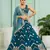 Teal- Silk Fabric Sequins embroidery Semi-Stitched Lehenga & Unstitched Blouse With Dupatta