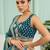Teal- Silk Fabric Sequins embroidery Semi-Stitched Lehenga & Unstitched Blouse With Dupatta
