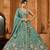 Green- Tissue Fabric Sequins embroidery Semi-Stitched Lehenga & Unstitched Blouse With Dupatta