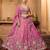 Pink- Tissue Fabric Sequinse embroidery Semi-Stitched Lehenga & Unstitched Blouse With Dupatta