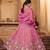 Pink- Tissue Fabric Sequinse embroidery Semi-Stitched Lehenga & Unstitched Blouse With Dupatta