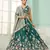 Green- Silk Fabric Sequins embroidery Semi-Stitched Lehenga & Unstitched Blouse With Dupatta