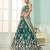 Green- Silk Fabric Sequins embroidery Semi-Stitched Lehenga & Unstitched Blouse With Dupatta