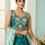 Green- Georgette Fabric Sequins embroidery Semi-Stitched Lehenga & Unstitched Blouse With Dupatta