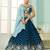 Teal- Georgette Fabric Sequins embroidery Semi-Stitched Lehenga & Unstitched Blouse With Dupatta