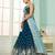 Teal- Georgette Fabric Sequins embroidery Semi-Stitched Lehenga & Unstitched Blouse With Dupatta
