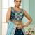 Teal- Georgette Fabric Sequins embroidery Semi-Stitched Lehenga & Unstitched Blouse With Dupatta