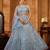 Grey- Net Fabric Sequins embroidery Semi-Stitched Lehenga & Unstitched Blouse With Dupatta