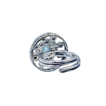 Exotic round shape silver plated kundan stone adjustable finger ring for women and girls 4