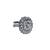 Splendid round shape silver plated kundan stone adjustable finger ring for women and girls