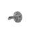 Stylish oval and round shape silver plated kundan stone adjustable finger ring for women and girls