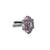 Glorious pear and flower design silver plated kundan stone adjustable finger ring for women & girls