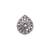 Inspired pear shape silver plated kundan stone adjustable finger ring for women and girls