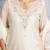 Off white 'jantar mantar'  hand embroidered chanderi silk  womens  suit- set of 3
