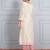Off white 'jantar mantar'  hand embroidered chanderi silk  womens  suit- set of 3
