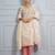 Off white 'panna meena' hand embroidered chanderi silk  womens  suit- set of 3