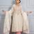 Off white 'panna meena' hand embroidered chanderi silk  womens  suit- set of 3