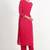 Red ' phool mahal' hand embroidered  silk crepe  womens  suit- set of 3