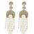 Gold plated kundan studded dangler earrings