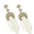 Gold plated kundan studded dangler earrings