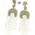 Gold plated kundan studded dangler earrings