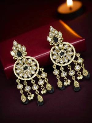 Gold plated chandbali earrings 1