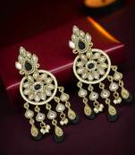 Gold plated chandbali earrings