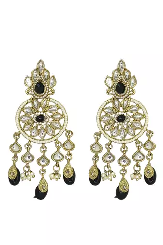 Gold plated chandbali earrings