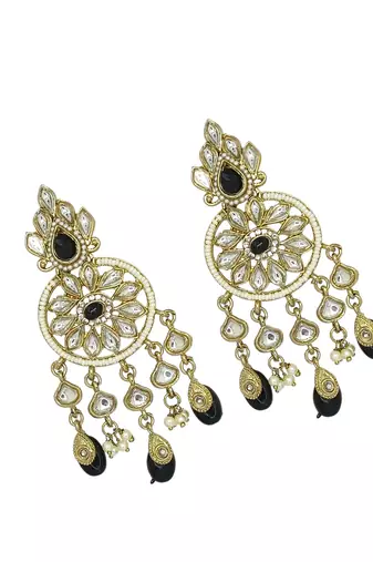 Gold plated chandbali earrings