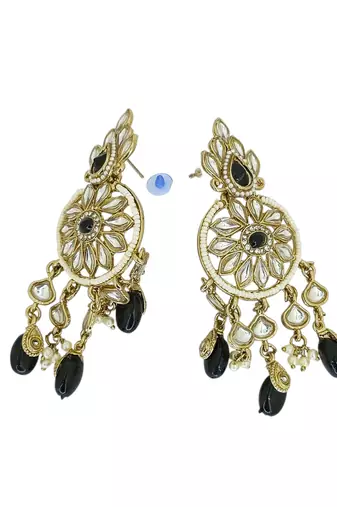 Gold plated chandbali earrings