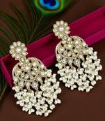Gold plated chandbali earrings