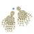 Gold plated chandbali earrings