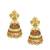 Gold plated laxmi design jhumaka earrings