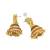 Gold plated laxmi design jhumaka earrings