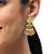 Gold plated laxmi design jhumaka earrings