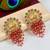 Gold plated elephant design south indian earrings
