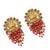 Gold plated elephant design south indian earrings