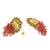 Gold plated elephant design south indian earrings