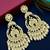 Gold plated peacock design chandbali earrings