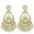 Gold plated peacock design chandbali earrings