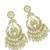Gold plated peacock design chandbali earrings
