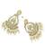 Gold plated peacock design chandbali earrings
