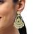 Gold plated peacock design chandbali earrings
