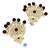 Gold plated cubic zircon studded marron earrings with maangtikka set