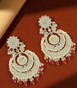 Gold plated rajwadi chandbali earrings