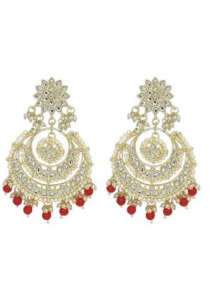 Gold plated rajwadi chandbali earrings 2