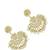 Gold plated kundan studded chandbali earrings